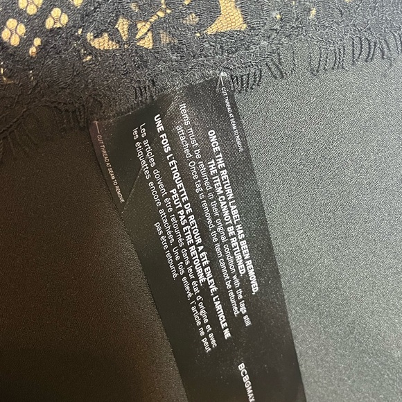 BCBGMaxAzria Leandra Black Lace Mini Dress Sz 10 - Picture 5 of 11